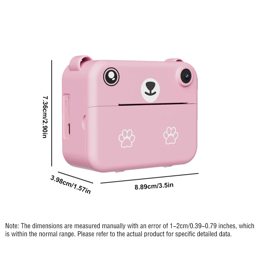Digital Children Camera Photography Instant Print Photo 1080P HD Video Recorder Mini Thermal Printer