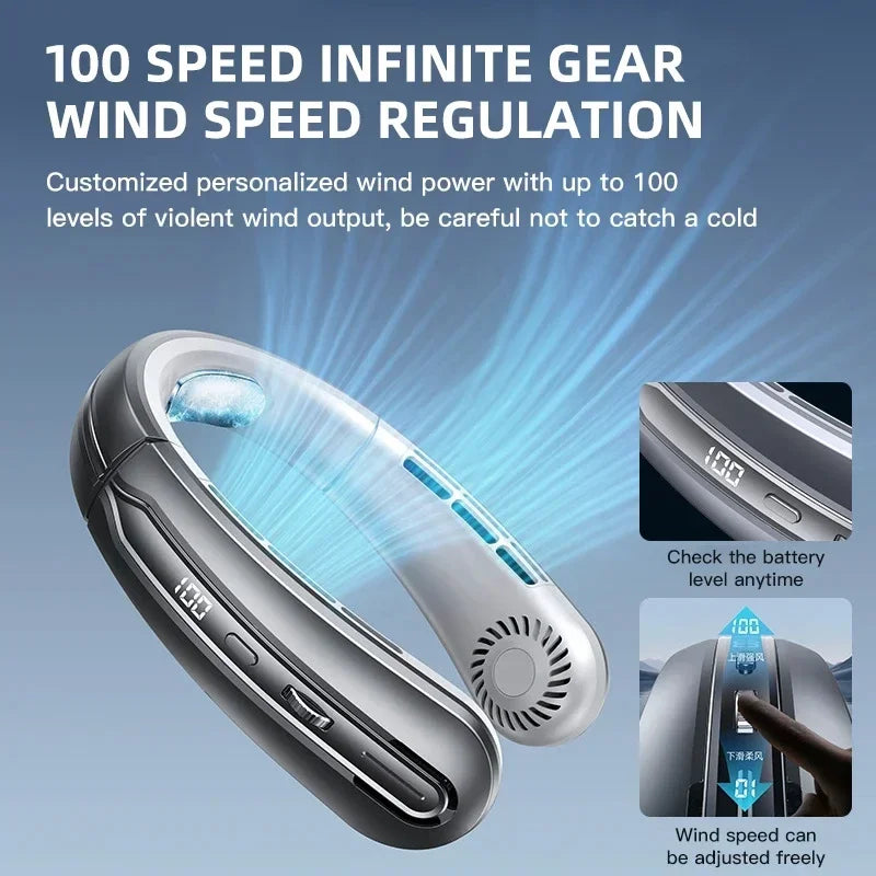 Neck Fan Portable Mini Rechargeable  Electric Air Cooler