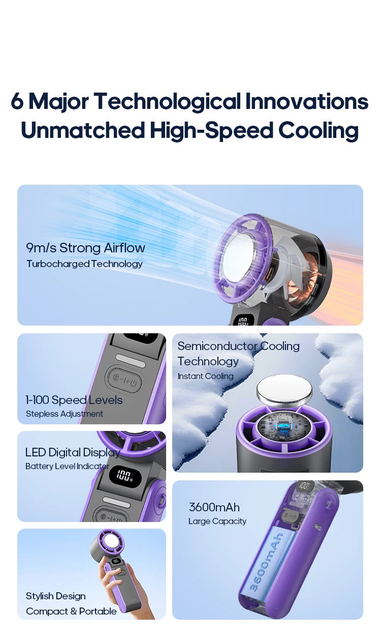 Outdoor Foldable Portable Handheld Fan Mini Cooling fan