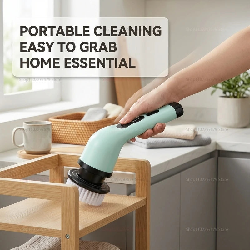 2026 Wireless Electric Cleaning Brush Multipurpose Rotating Cleaner for Bathroom Kitchen Windows Car Auto Household Dishwasher