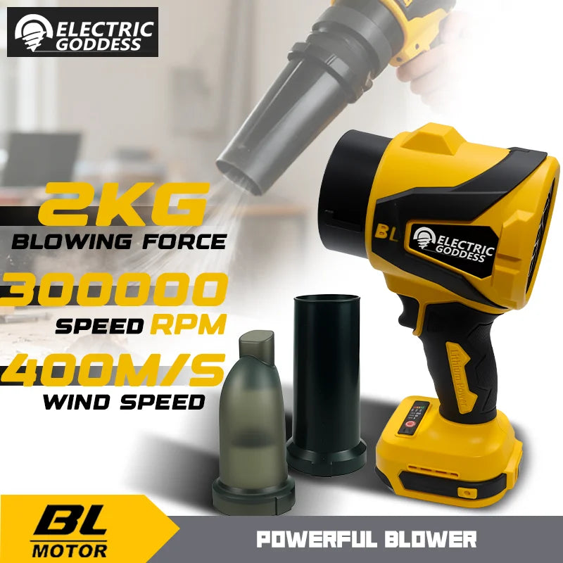 Electric Air Blower Leaf Fan Handheld Super Strong Wind Jet Blower