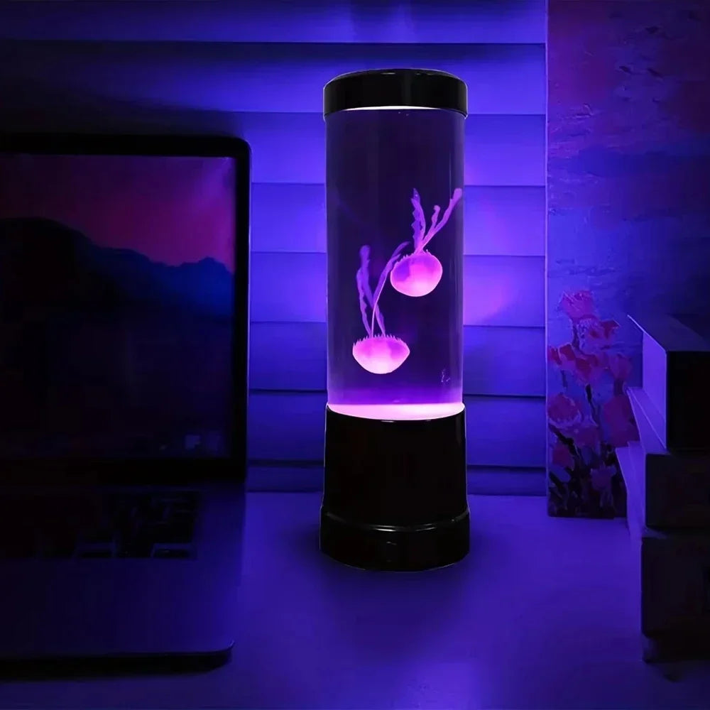 Jellyfish Lamp LED Remote Control Color Changing Aquarium Light With 8 Colors Home Decoration Lights Night