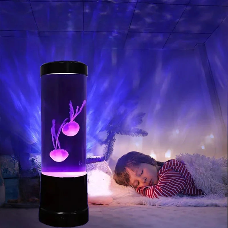 Jellyfish Lamp LED Remote Control Color Changing Aquarium Light With 8 Colors Home Decoration Lights Night