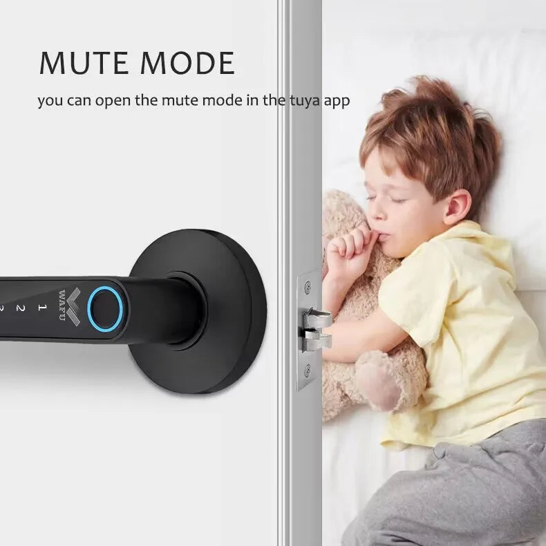 Phantom Password Fingerprint  Smart Management APP Handle  Door Lock for Home Office Hotel Multiple Unlocks way
