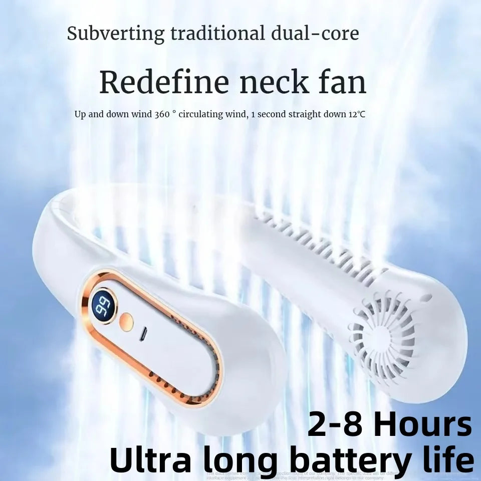 Neck Fan Portable Mini Rechargeable  Electric Air Cooler