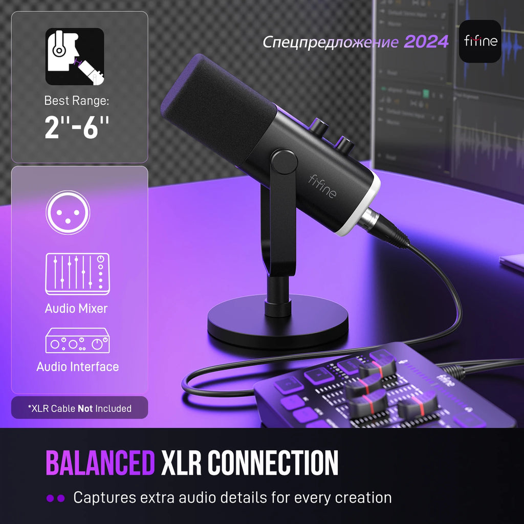 Dynamic Microphone with RGB Control/Headphone jack/Mute,MIC for PC Gaming Recording Streaming