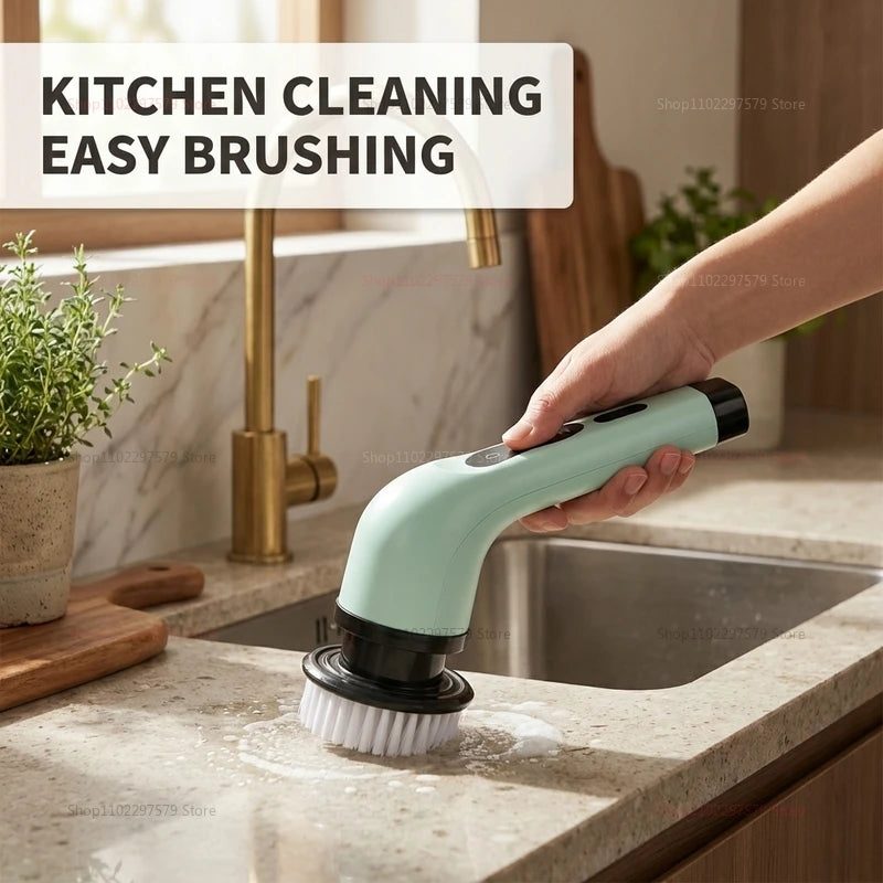 2026 Wireless Electric Cleaning Brush Multipurpose Rotating Cleaner for Bathroom Kitchen Windows Car Auto Household Dishwasher