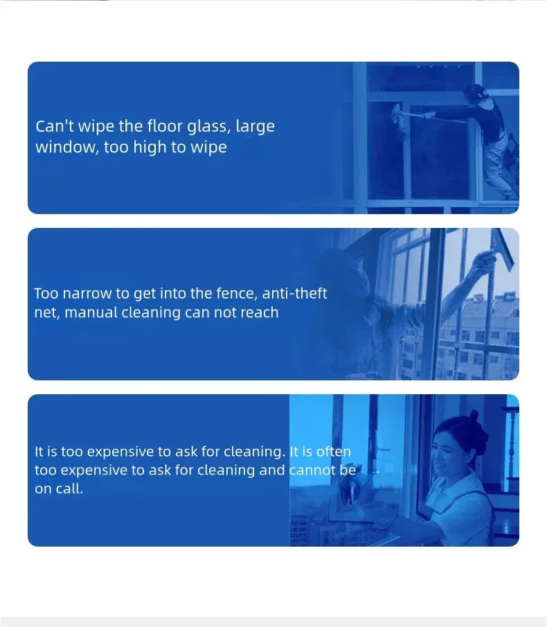 Intelligent Window Cleaning Robot Vacuum Cleaner Robot Window Cleaner Electric Glass cleaner Remote Control for Home