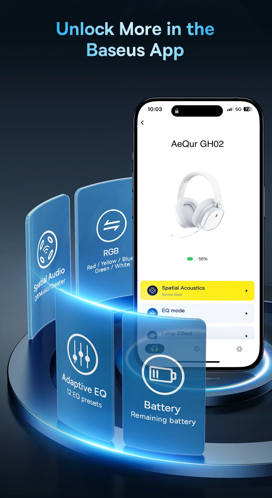 Gaming Wireless Headphone with Mic Over-Ear