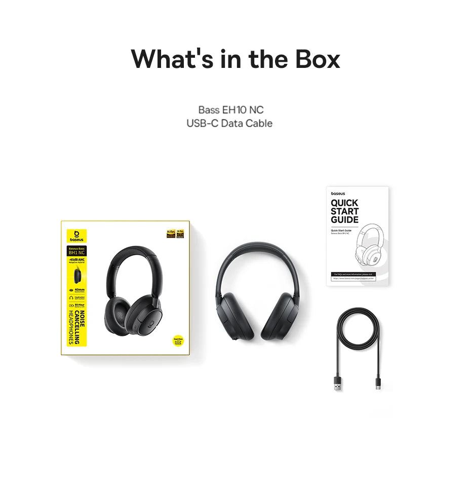 Wireless Headphones Bluetooth 6.0 Noise Canceling