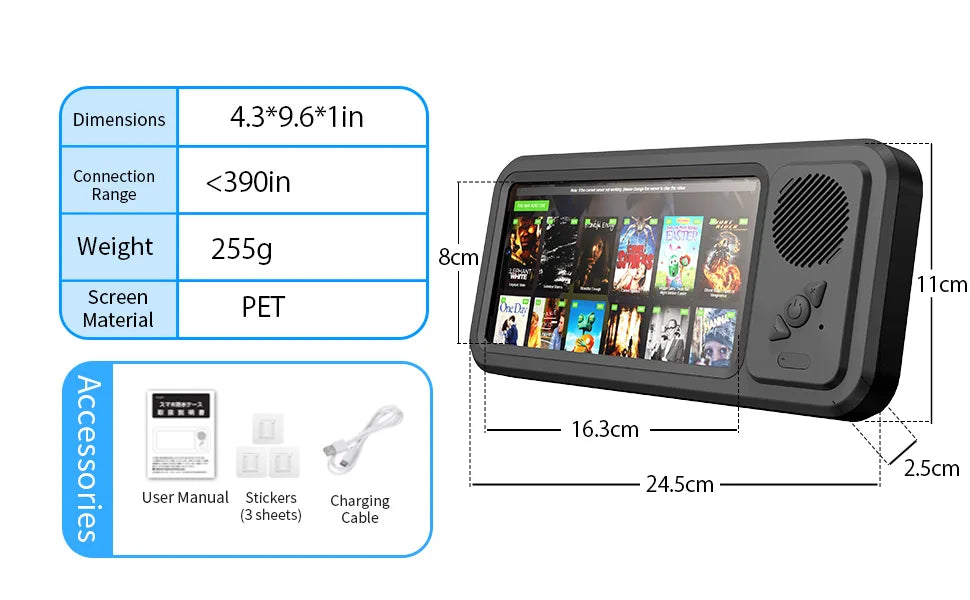 Shower Phone Holder with Wireless Bluetooth Speaker Waterproof Shower Phone Case Wall Mounted Stand for Bathroom Mirror