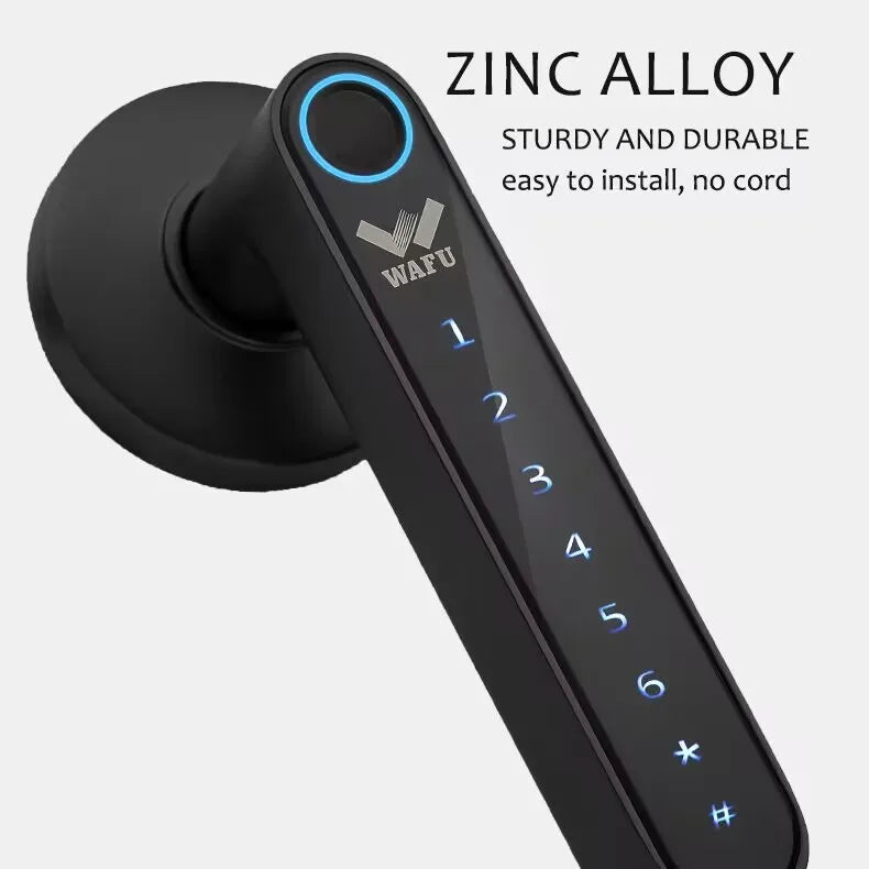 Phantom Password Fingerprint  Smart Management APP Handle  Door Lock for Home Office Hotel Multiple Unlocks way