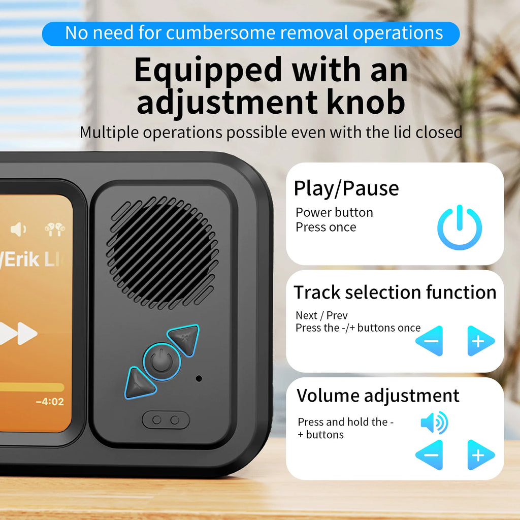 Shower Phone Holder with Wireless Bluetooth Speaker Waterproof Shower Phone Case Wall Mounted Stand for Bathroom Mirror