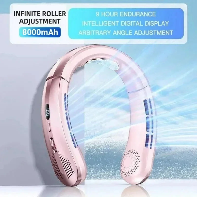 Neck Fan Portable Mini Rechargeable  Electric Air Cooler
