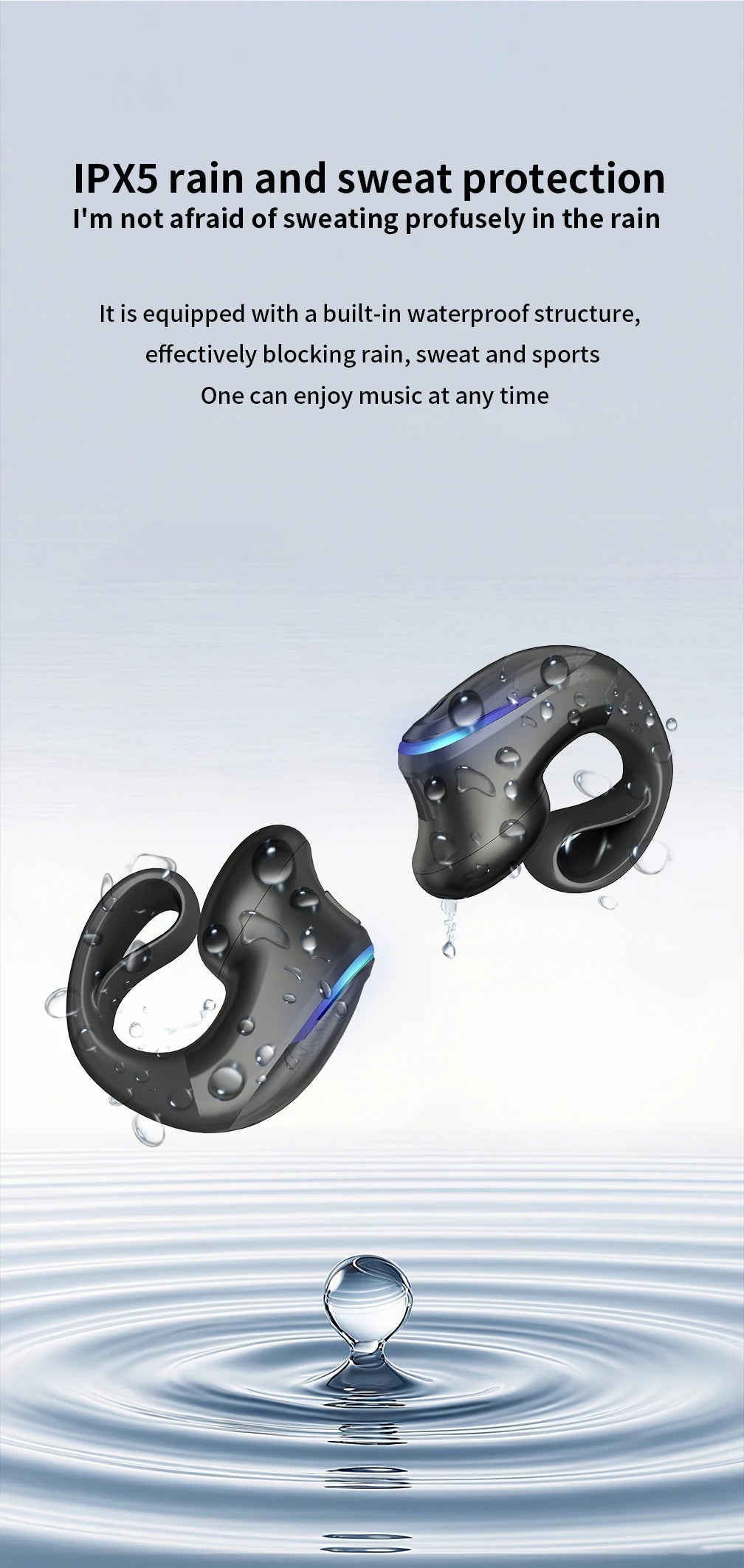BT  Earphone Clip On Monaural Inear Motion Stereo Bone Conduction Gd28  Wireless Earphone Mini Monaural Tws