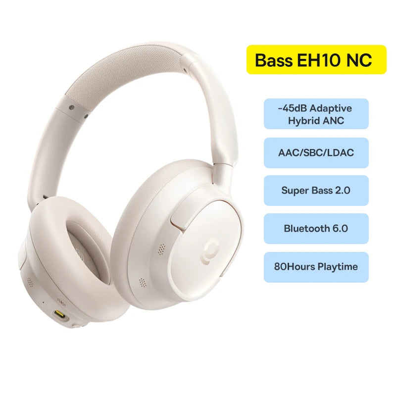 Wireless Headphones Bluetooth 6.0 Noise Canceling