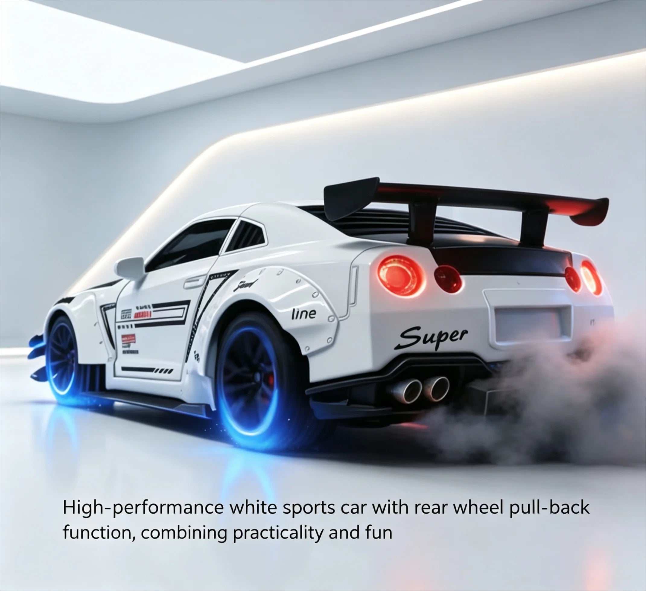 Multifunctional Super Car ALARM Clock with Dynamic Effects High Definition Crystal LED Screen Built-in Engine Sounds