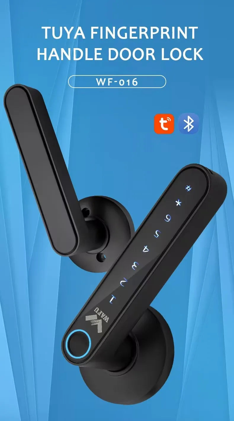 Phantom Password Fingerprint  Smart Management APP Handle  Door Lock for Home Office Hotel Multiple Unlocks way
