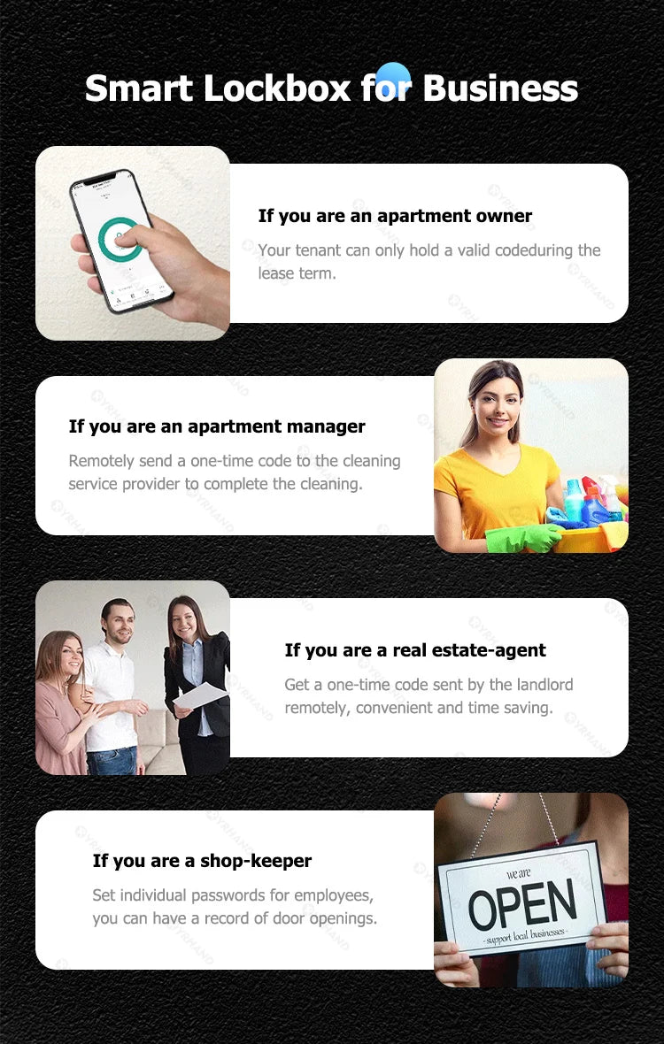 Smartkey Lock Box Home Key Wireless Smart-lock Box Electronic Key Box App Digital Code Bluetooth Key Safe Padlock for Host