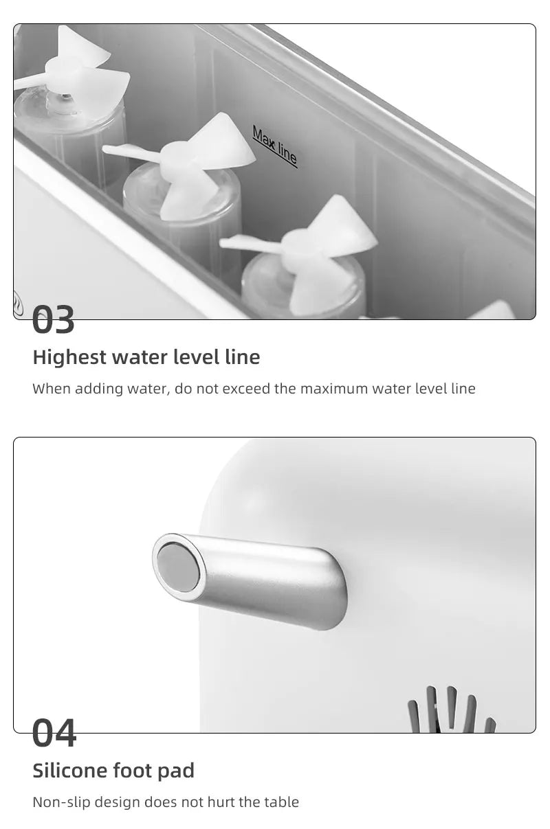 Simulated Volcanic Lava Humidifier with Color Lighting Aroma Diffuser Remote Control 5 Nozzles 2 Fog Modes Dancing Jellyfish
