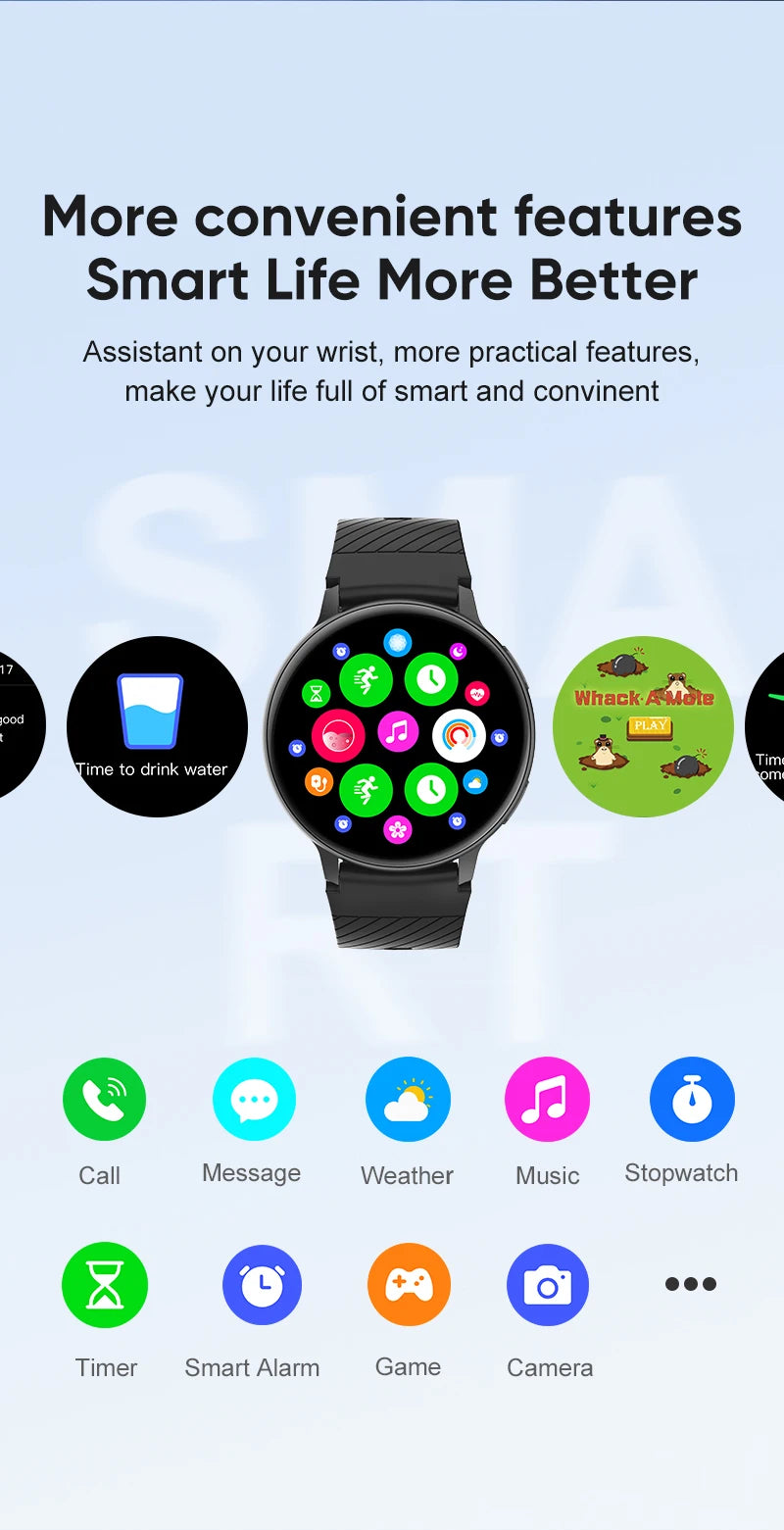 Smart Watch Women Fashion Watches Custom Dial Sport Fitness Health Tracker Smartwatch for Android IOS 2026