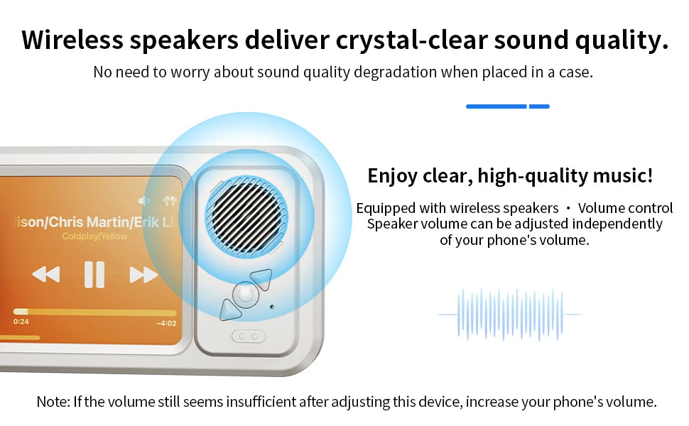 Shower Phone Holder with Wireless Bluetooth Speaker Waterproof Shower Phone Case Wall Mounted Stand for Bathroom Mirror