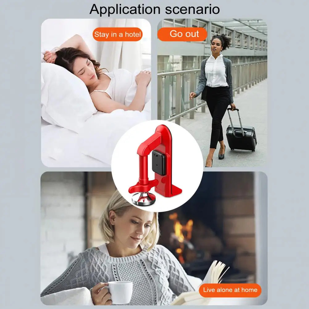 Portable Alarm Door Stopper Alloy Apartment Hotel Travel Security Door Lock Anti-Theft Door Lockdown Security Device