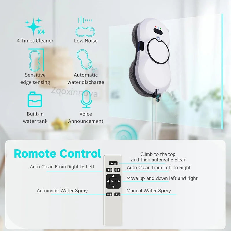 Glass Washer Home Appliance Robot .Smart Cleaning Robot Electric Floor Mops