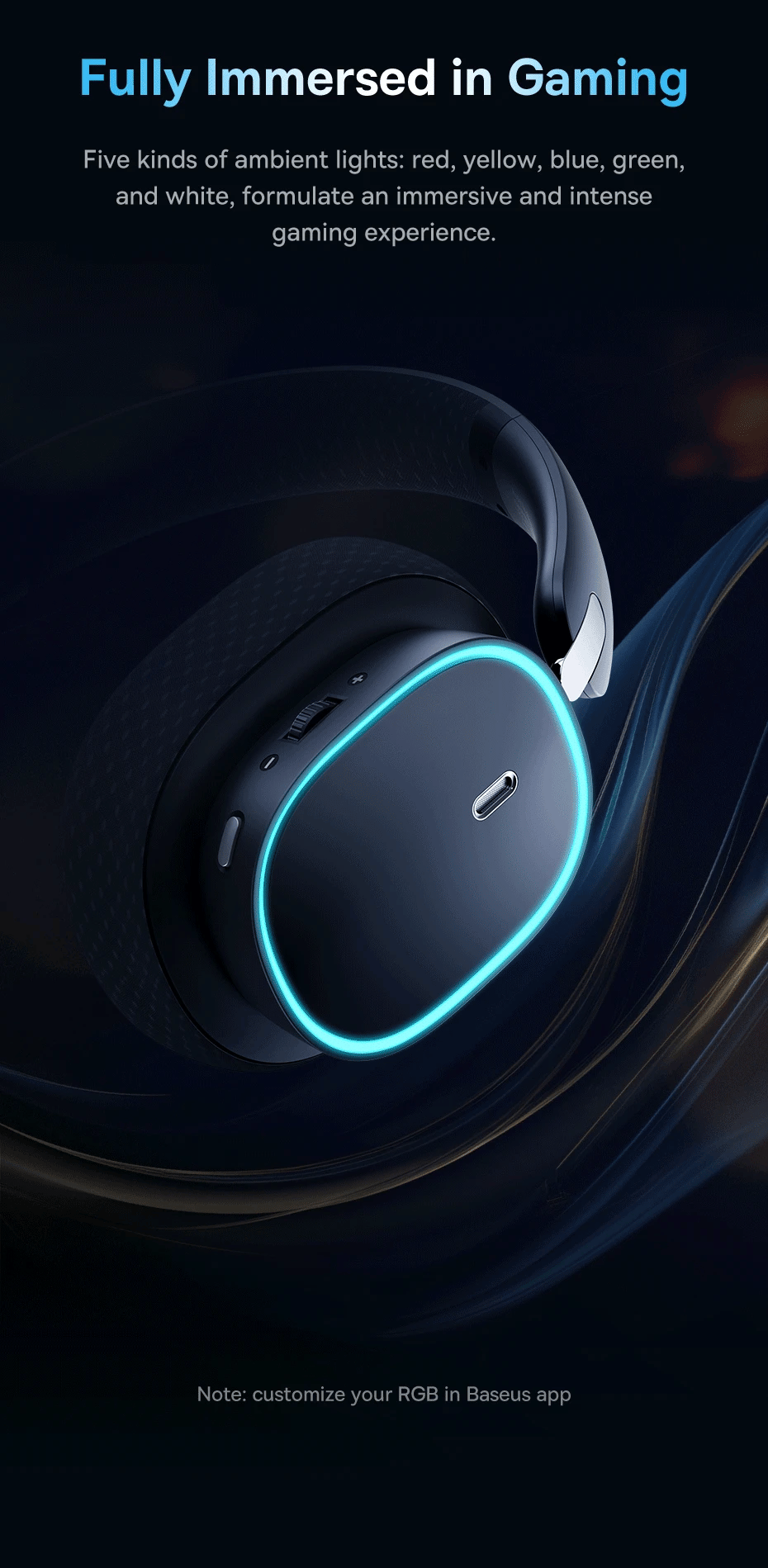 Gaming Wireless Headphone with Mic Over-Ear