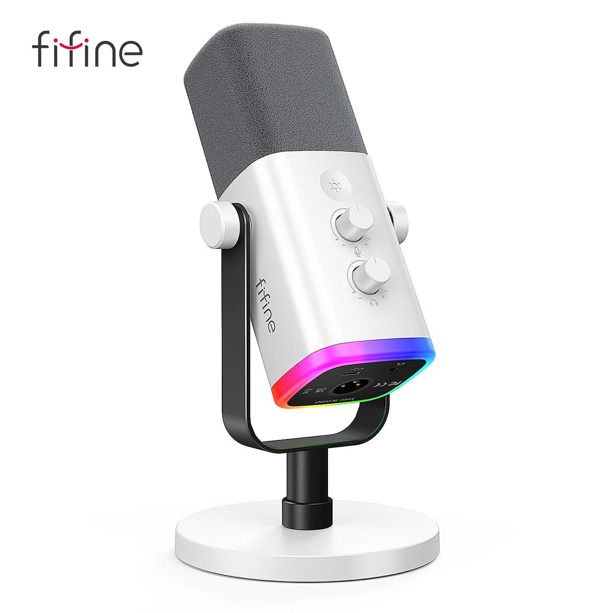 Dynamic Microphone with RGB Control/Headphone jack/Mute,MIC for PC Gaming Recording Streaming
