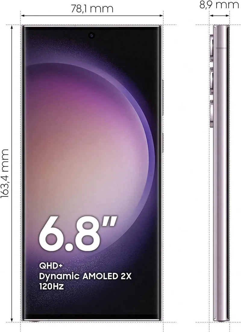 Samsung Galaxy S23 Ultra 5G S918U S918U1 S918B S918N S9180 6.8" 256/512GB/1TB 8/12GB Snapdragon NFC Original Android Cell Phone