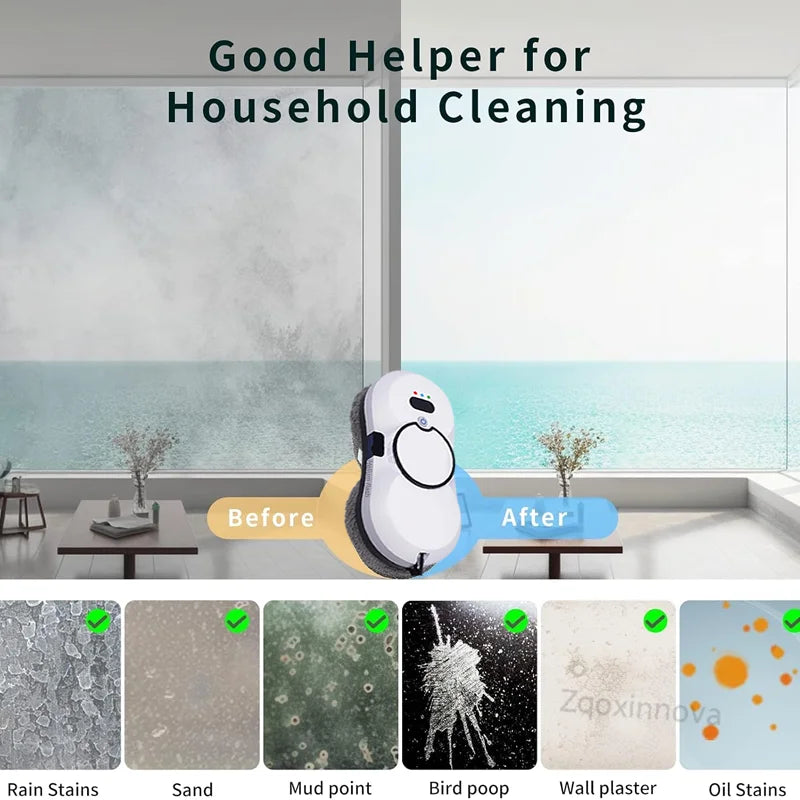 Glass Washer Home Appliance Robot .Smart Cleaning Robot Electric Floor Mops